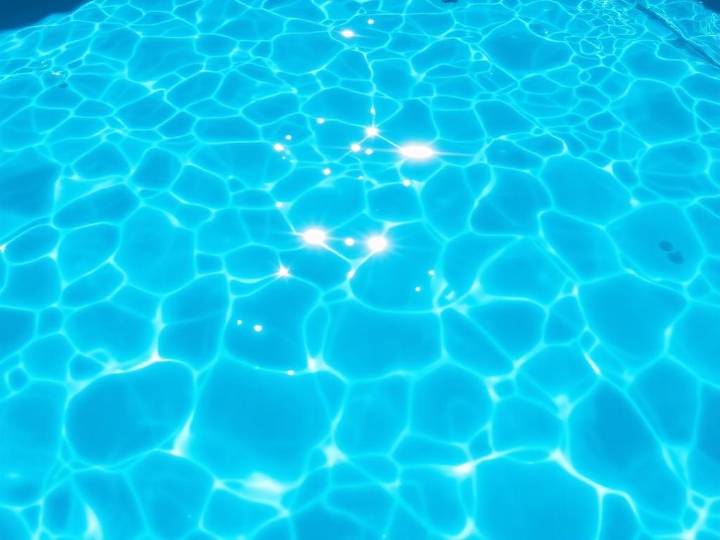 Crystal-clear sparkling pool water